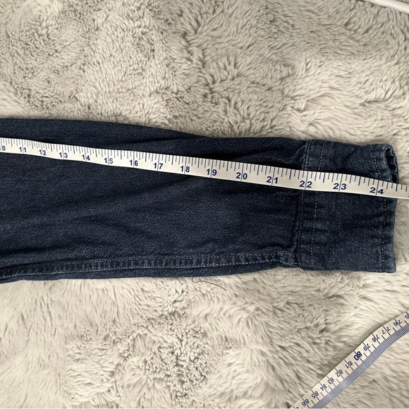 Levi's Barstow Western Indigo Denim Shirt Pearl Snap Closure - Sz L - Picture 14 of 16